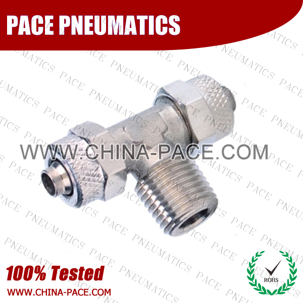 No Swivel Male Branch Tee Two Touch Fittings, Push On Fittings, Rapid Fittings For Plastic Tube, Brass Air Fittings